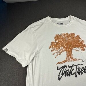 Levelwear Mens Think Free Tree Graphic T-Shirt White Size Large Short Sleeve Tee